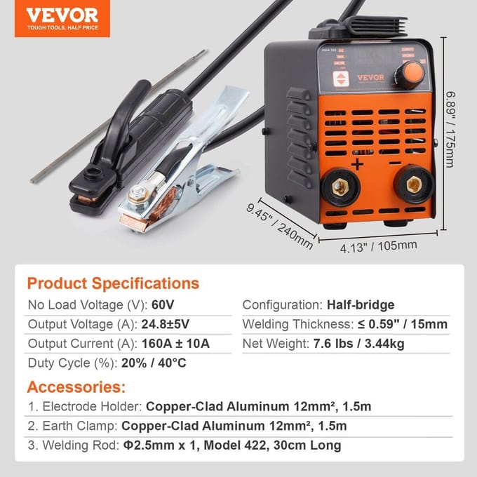 ARC Sticklasapparaat 220V 120A 2-in-1 Lift TIG Lasmachine Hot Start