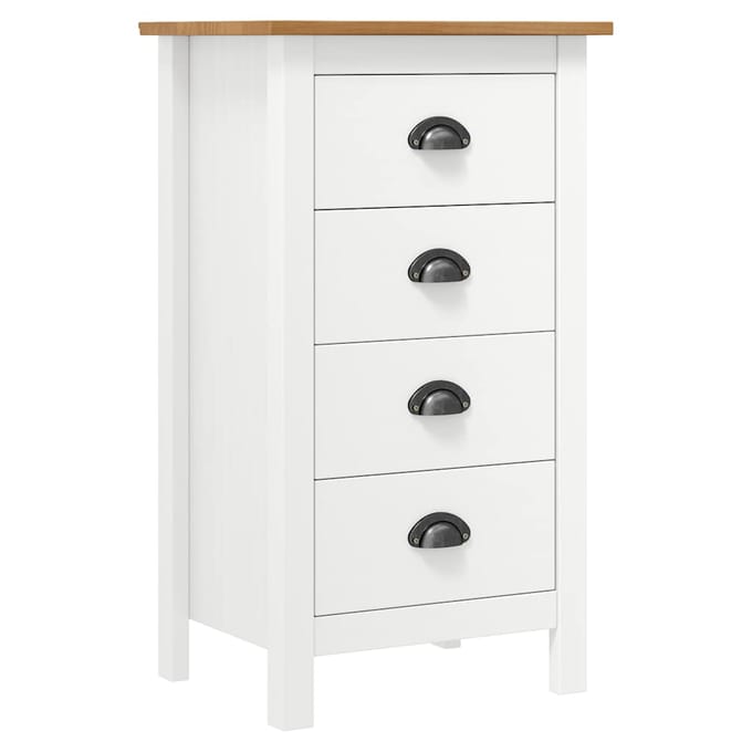 vidaXL - Dressoir - Hill - 46x35x80 - cm - massief - grenenhout - wit