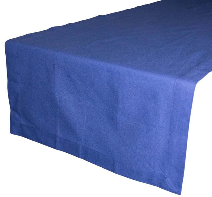 Delfts blauw Uni Tafelloper 50x140cm