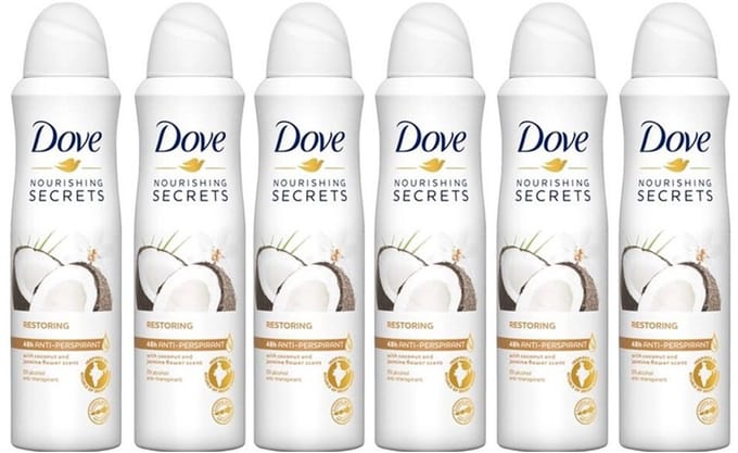 Dove Deospray – Restoring Ritual Coconut & Jasmine 6 x 150 ml
