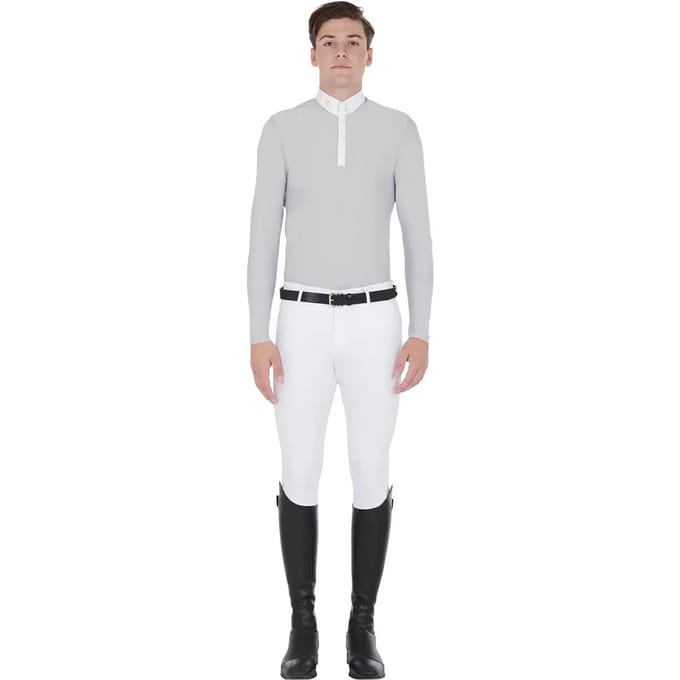 Technische paardrijpoloshirt met lange mouwen Equestro