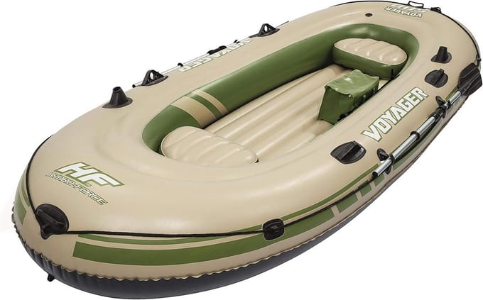 Opblaasboot voor 3 personen met peddels - Robuuste Visboot - 348x141x48 cm