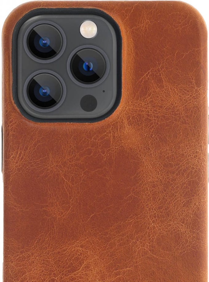 Minim Apple iPhone 13 Pro Hoesje Back Cover Hoesje Cognac