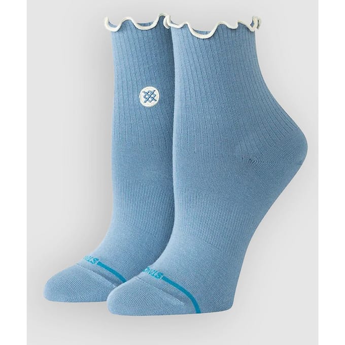 Stance Pop Ruffle Icon Quarter Sokken blauw