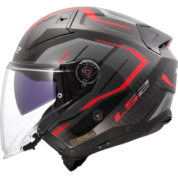LS2 OF603 Infinity II C Urus Rood 06 Jethelm - Helm