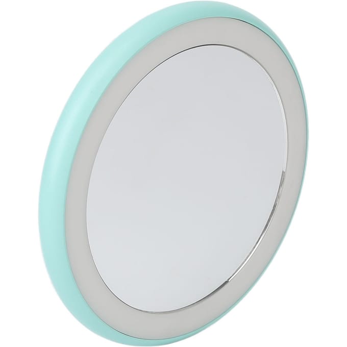 Compact Make-up Spiegel met Licht USB Oplaadbaar LED Rond Draagbaar Kleine Spiegel Fruit Groen white