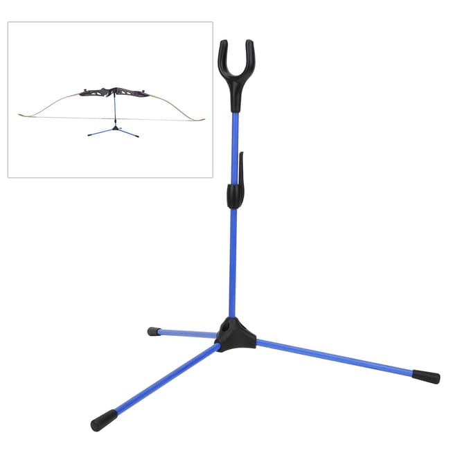 Opvouwbare Recurve Boog Stand Houder Boogschieten Rechte Boog Stander voor Jacht BuitensportenBlauw