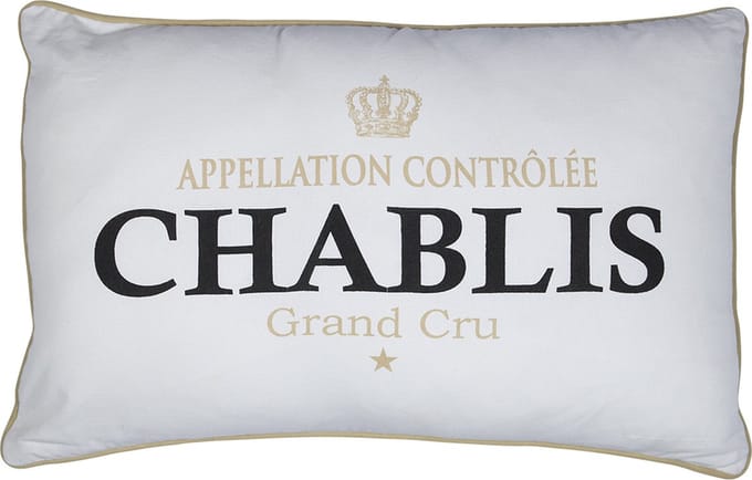 kussen wijn chablis wit 40x60cm