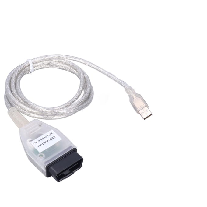 OBD2 Diagnostische Kabel FT232RL Chip 8‑Pin K D CAN ABS Hittebestendigheid Vervanging voor 1 3 5 Serie X1 X5 white