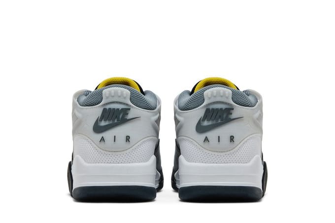 Jordan 4 RM Premium Wit Zwart Rookgrijs Vuurrood 44 gray