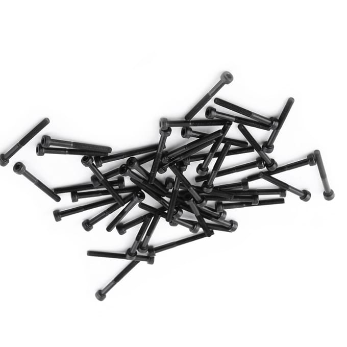 M3 Zwarte Zeskantkop Schroefbout Set (M3*30mm, Gedeeltelijk Draad, 50 stuks)