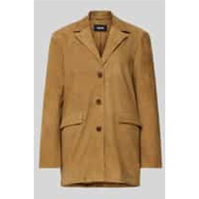 Blazer van echt geitenvelours