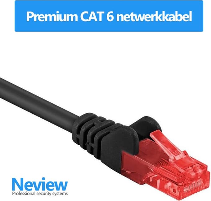 Neview - 2 meter Premium UTP kabel / Internetkabel - Cat 6 - Zwart