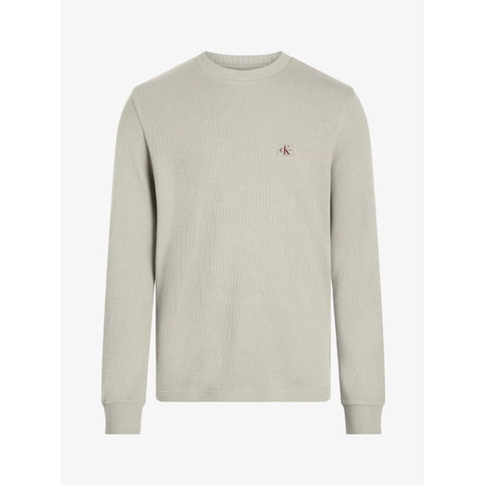 Calvin Klein Heren wafel shirt woven label