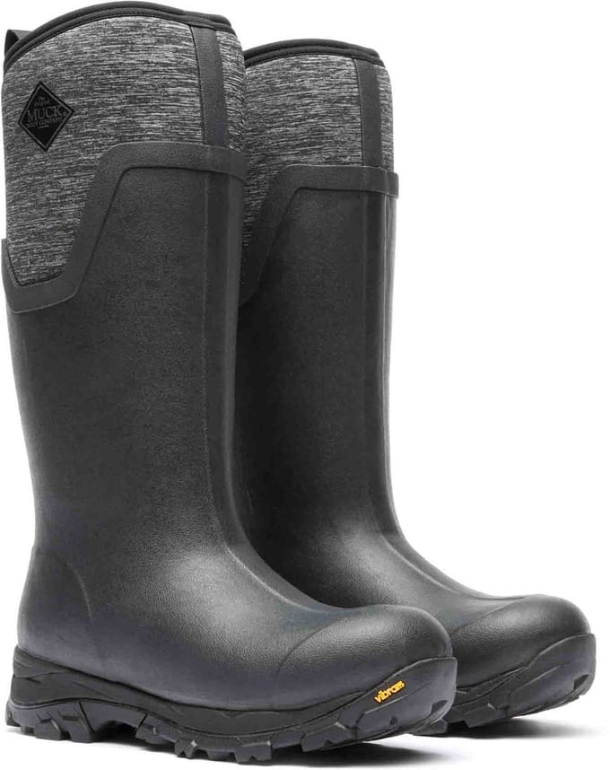Muck Boot Arctic Ice Tall AGAT | Zwart/Jersey Heather - Regenlaarzen - Maat 36 -