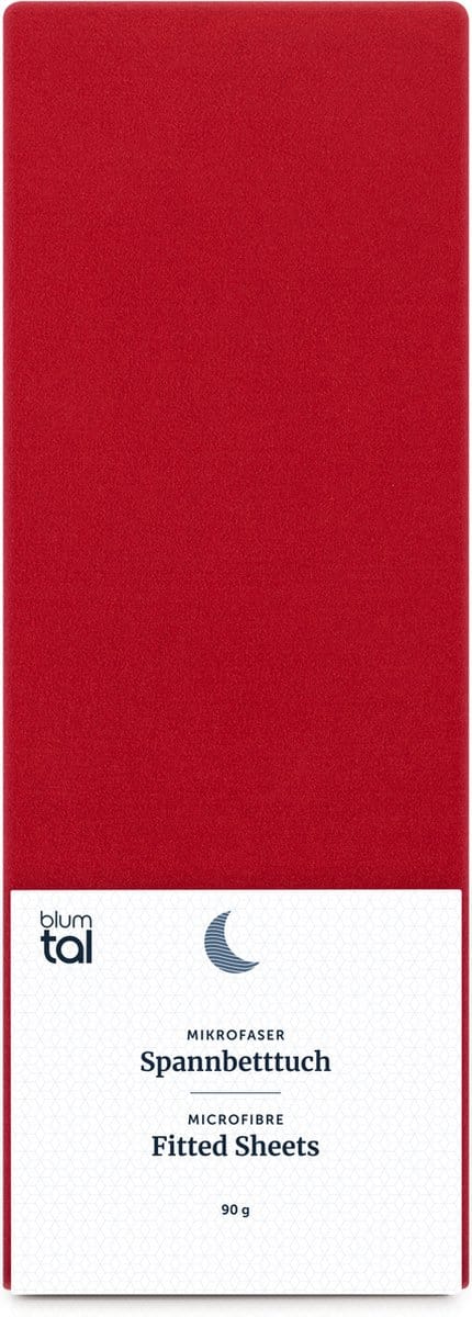 Blumtal Hoeslaken - Microfiber Hoeslakens - 80 x 200 x 30cm - Rood