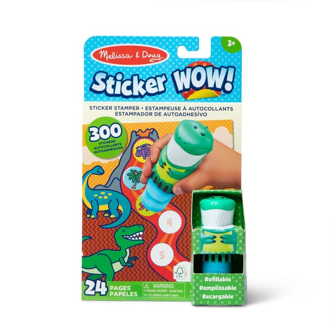 Melissa & Doug - Water WOW! Activiteitenboek - Met stickerstempel Dino