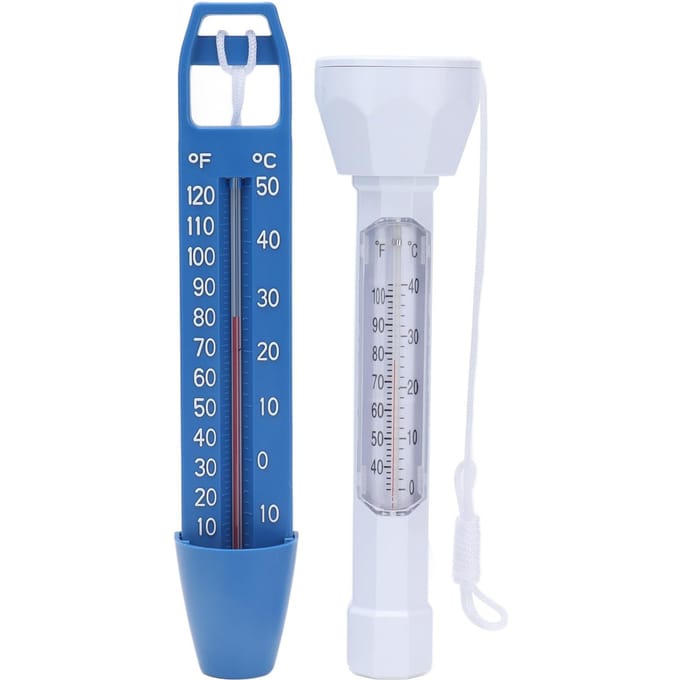 Drijvende zwembadthermometerset, meerdere units, duurzame waterdichte waterthermometer met koord white