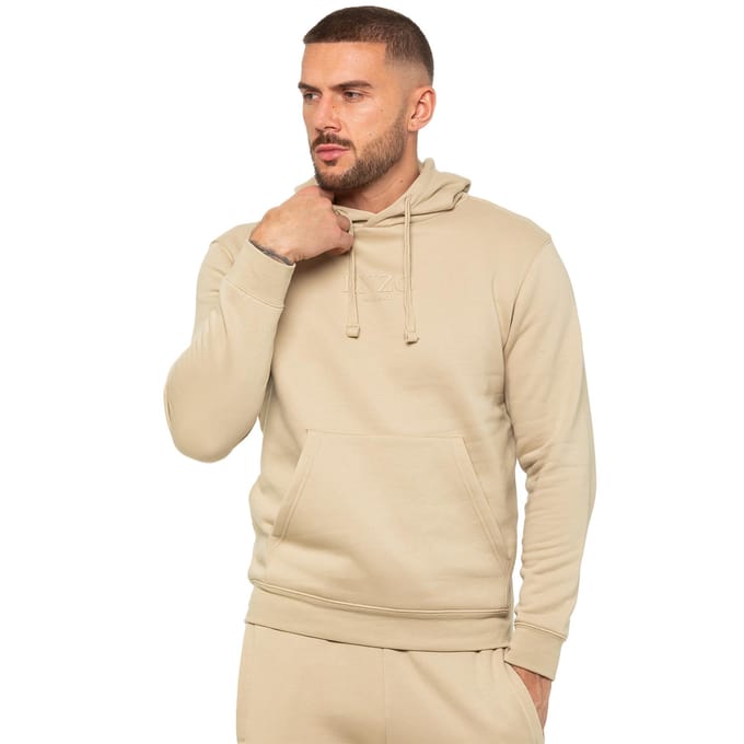 Enzo | Heren Pullover Hoodie - Stone