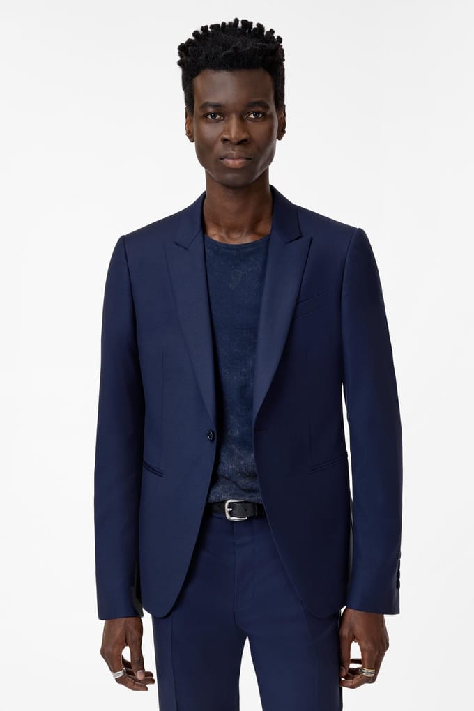 John Varvatos Nino Jacket - Austin Fit - One Button Pe Navy Größe: 46 RG | Blazer Outlet | Herren | Blau