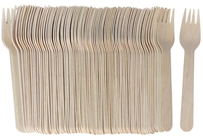 Gerimport Vorken - bamboe - 80x stuks - naturel - 16 cm - verjaardag/camping/bbq