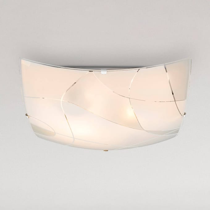 Globo Plafondlamp Paranja, hoekig, 30x30cm, patroon
