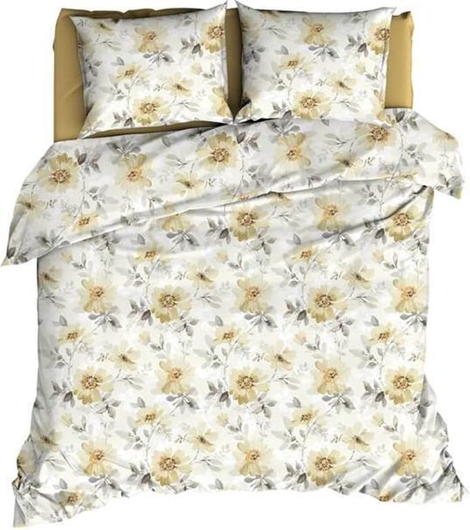 Satin d'Or Rafaella - Dekbedovertrek - Lits-jumeaux - 240x200/220 cm - Geel