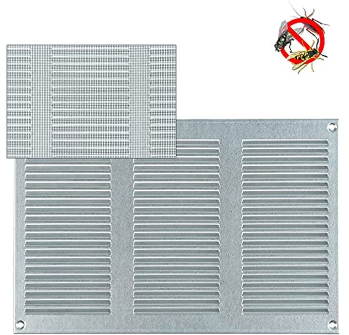 Gegalvaniseerd Stalen Ventilatierooster met Insectengaas - 300x200mm