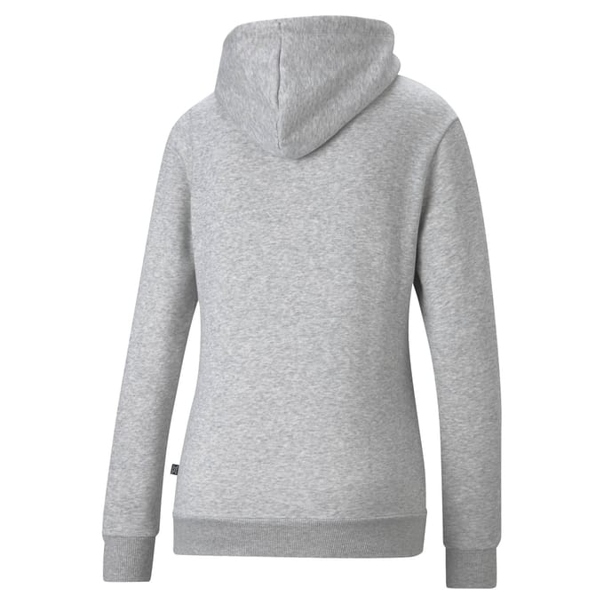 PUMA ESS Small Logo Hoodie FL Dames Trui - Lichtgrijs - Maat S