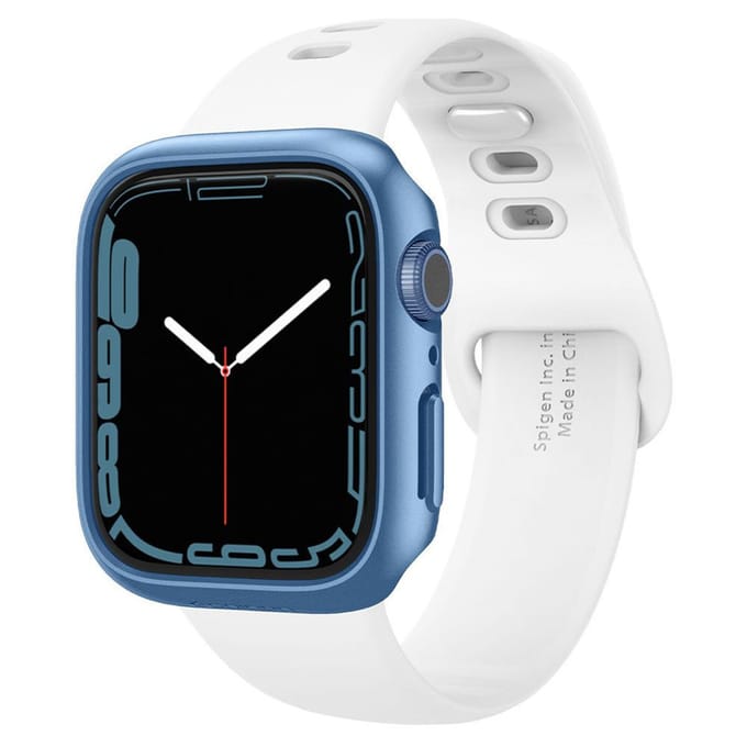 Spigen Thin Fit - Apple Watch 7/8/9 45MM - Hard Case - Plastic Bumper - Blauw