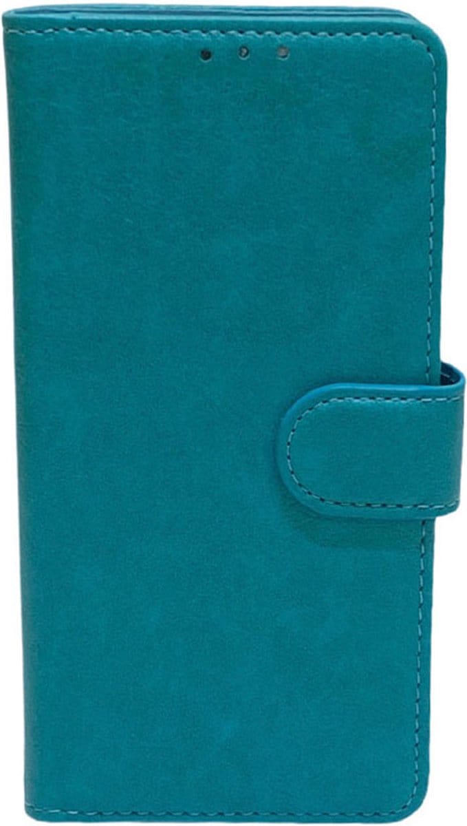 Galaxy A41 Turquoise - Portemonnee Wallet Case Pasjeshouder - boek Telefoonhoesje Kunstleer - Book case - 2x Gratis Screen Protector