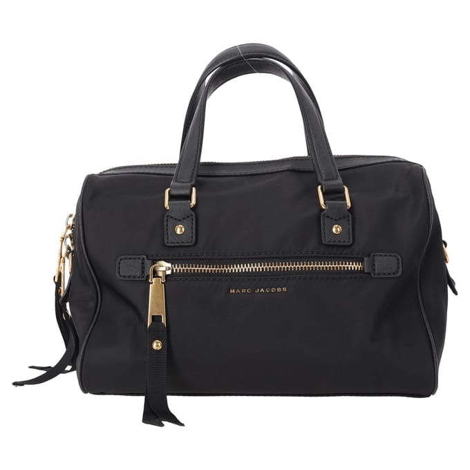 Marc Jacobs Trooper Bauletto Schoudertas in Zwart Nylon