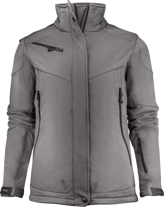 Printer SOFTSHELL JACKET SKELETON LADY 2261041 - Staalgrijs - M