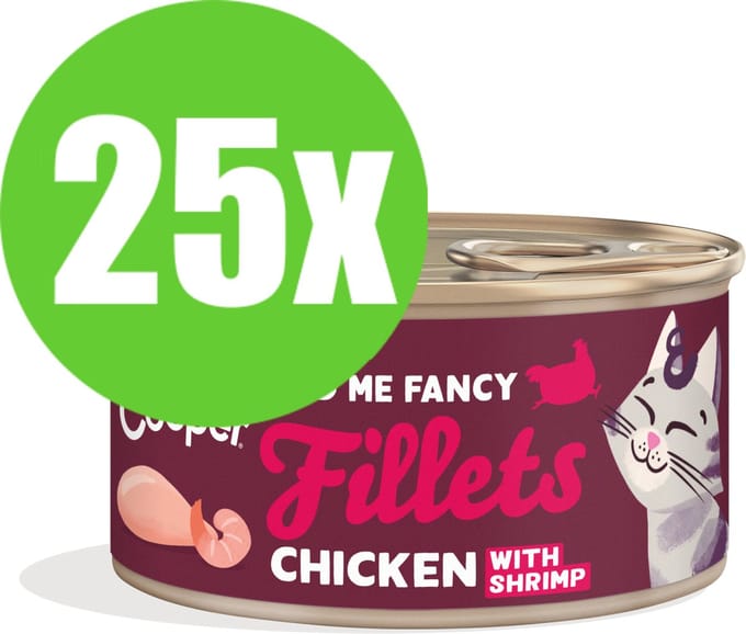 25x Edgard & Cooper Cat Fillets Chicken/Shrimp - 70 gr - Natvoeding Kat