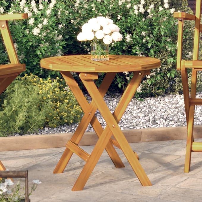 vidaXL - Bistrotafel - Ø46x47 - cm - massief - acaciahout