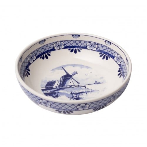 Heinen delfts blauw - schaal tapas molen