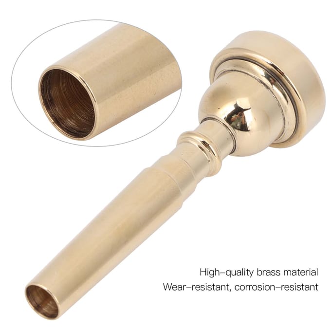 Trompetmondstuk Duurzaam Stijlvol Messing Professioneel Hoorn Muziekinstrument AccessoiresGold7C beige