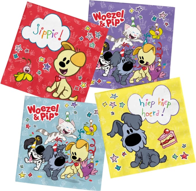 Folat - Servetten - Woezel en Pip (20 stuks)