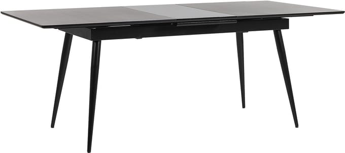MALDON - Uitschuifbare eettafel - Zwart - 90 x 160/200 cm - MDF