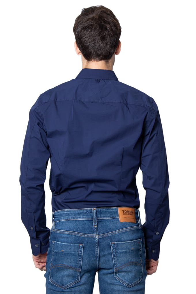 Tommy Jeans Overhemden Slim Fit Stretch Blauw