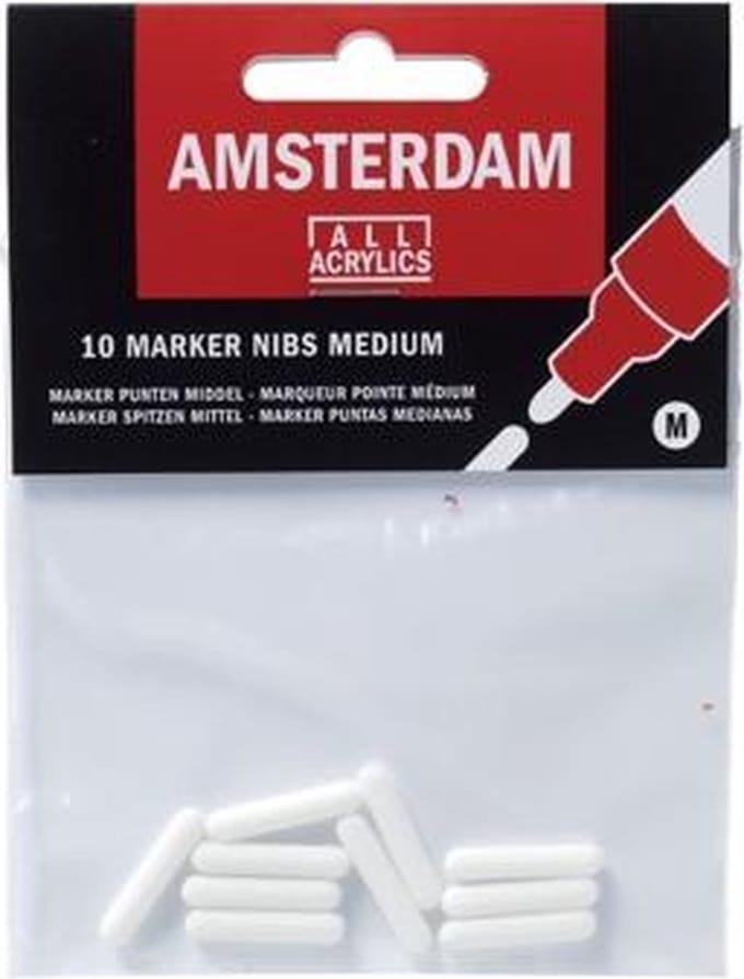 Amsterdam acrylmarker punten middel zakje van 10 stuks