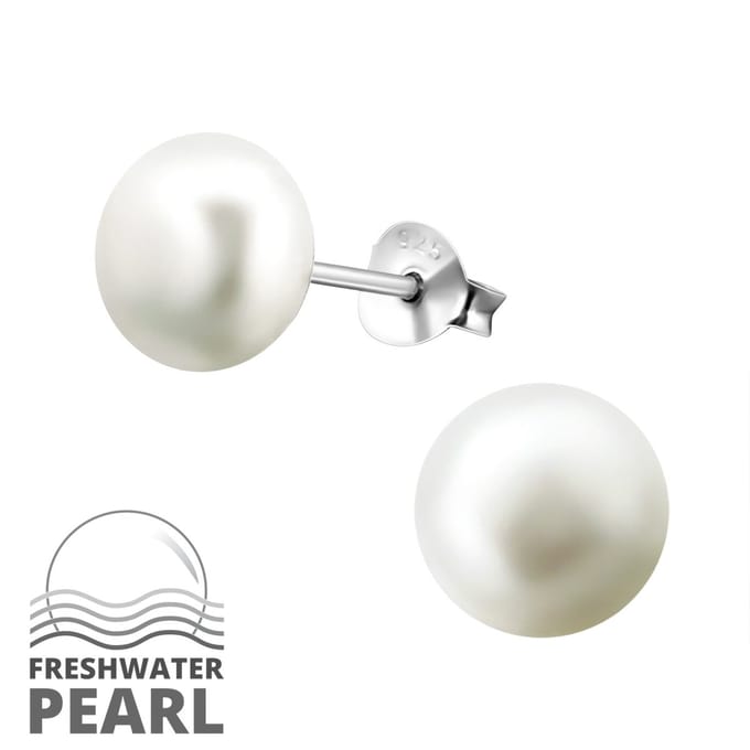 Montebello Oorbellen Trees - 925 Zilver Gerhodineerd - Parel - ∅8mm