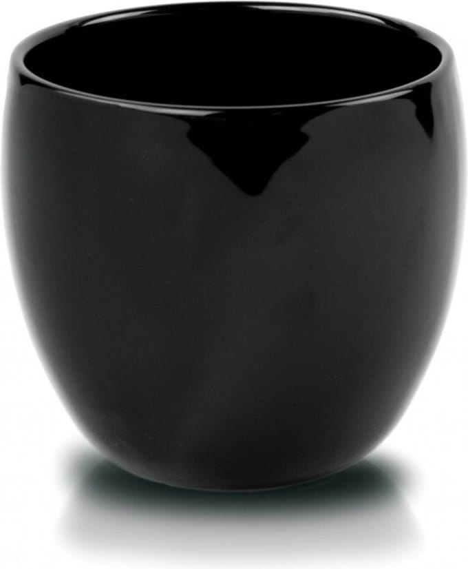 Decoratieve bloempot Piano D11cm H9cm keramiek / zwart