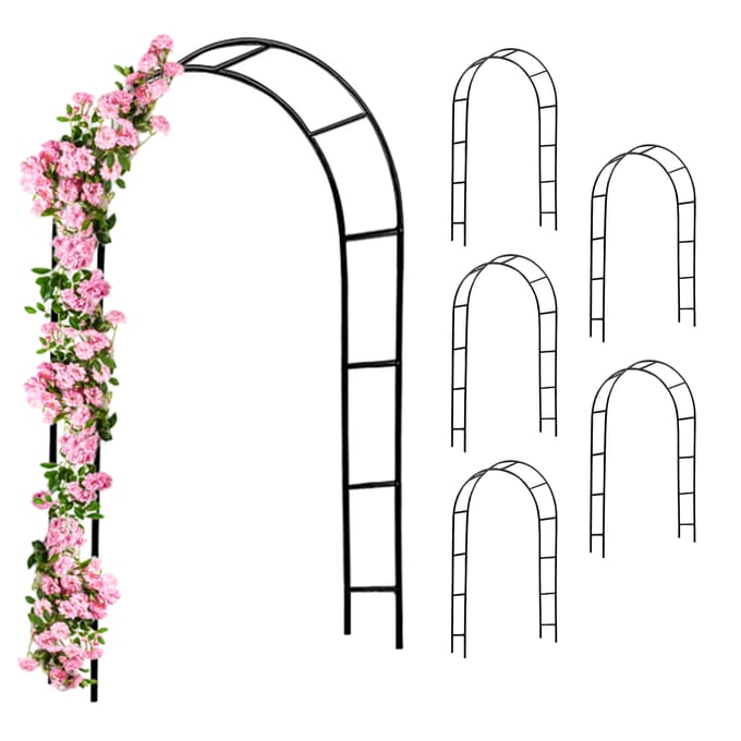 Gardebruk Rozenboog - Set van 6 240x140x37cm - Zwart