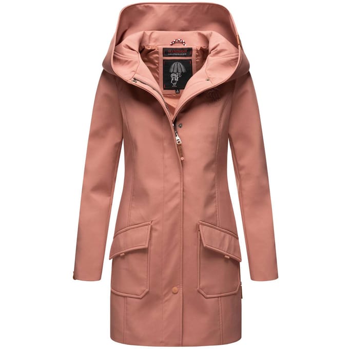 Marikoo dames softshelljas – Mayleen, waterafstotend met capuchon