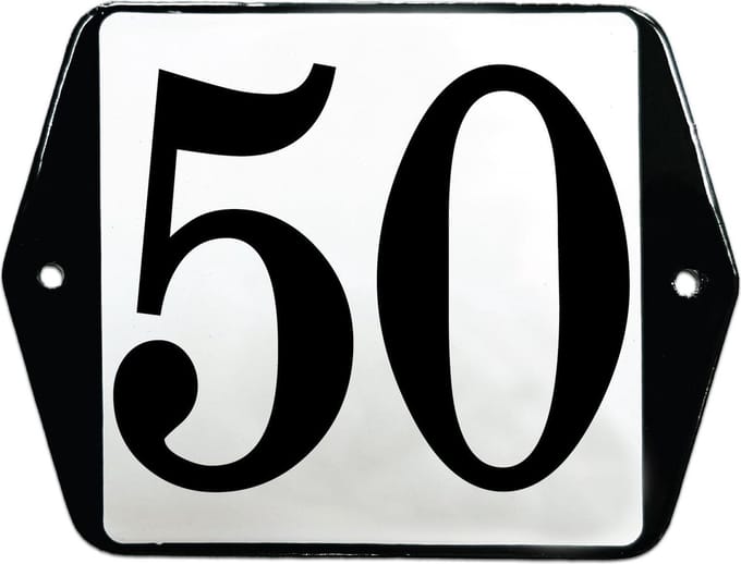 Emaille huisummer model oor - 50