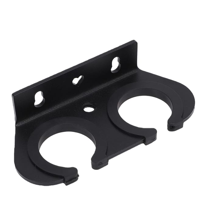 Support de Microphone à 2 Emplacements Antichoc Rangement pour Micro Filaire et Sans Fil Support sur Pied ou Fixation Murale black