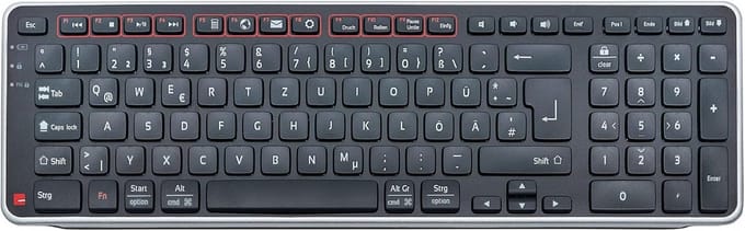Draadloos Bluetooth Toetsenbord QWERTZ Layout Zwart Universeel Gebruik