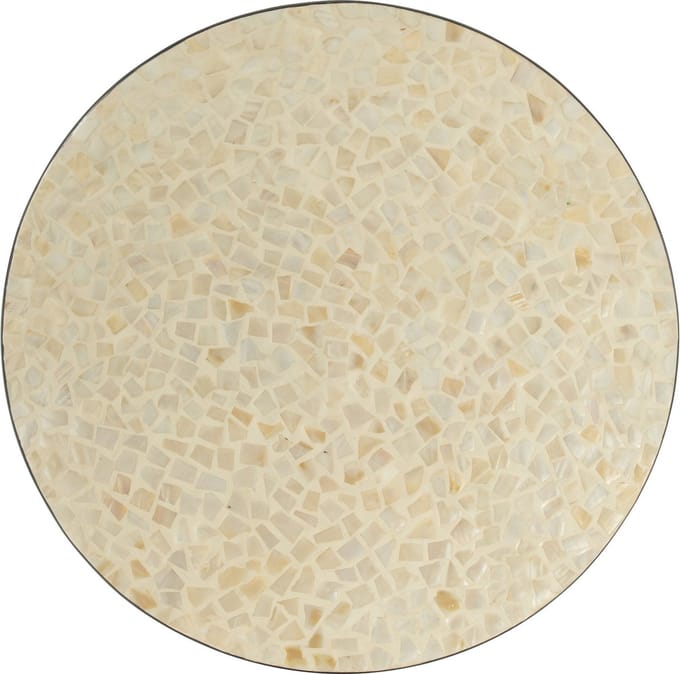 J-Line plateau Nuye Rond plateau - dienblad - karton - creme