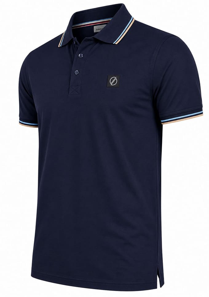 Solution - Heren Polo SS Flow - Blauw - Maat M